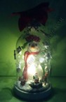 Campana de cristal con luz decora para navidad
